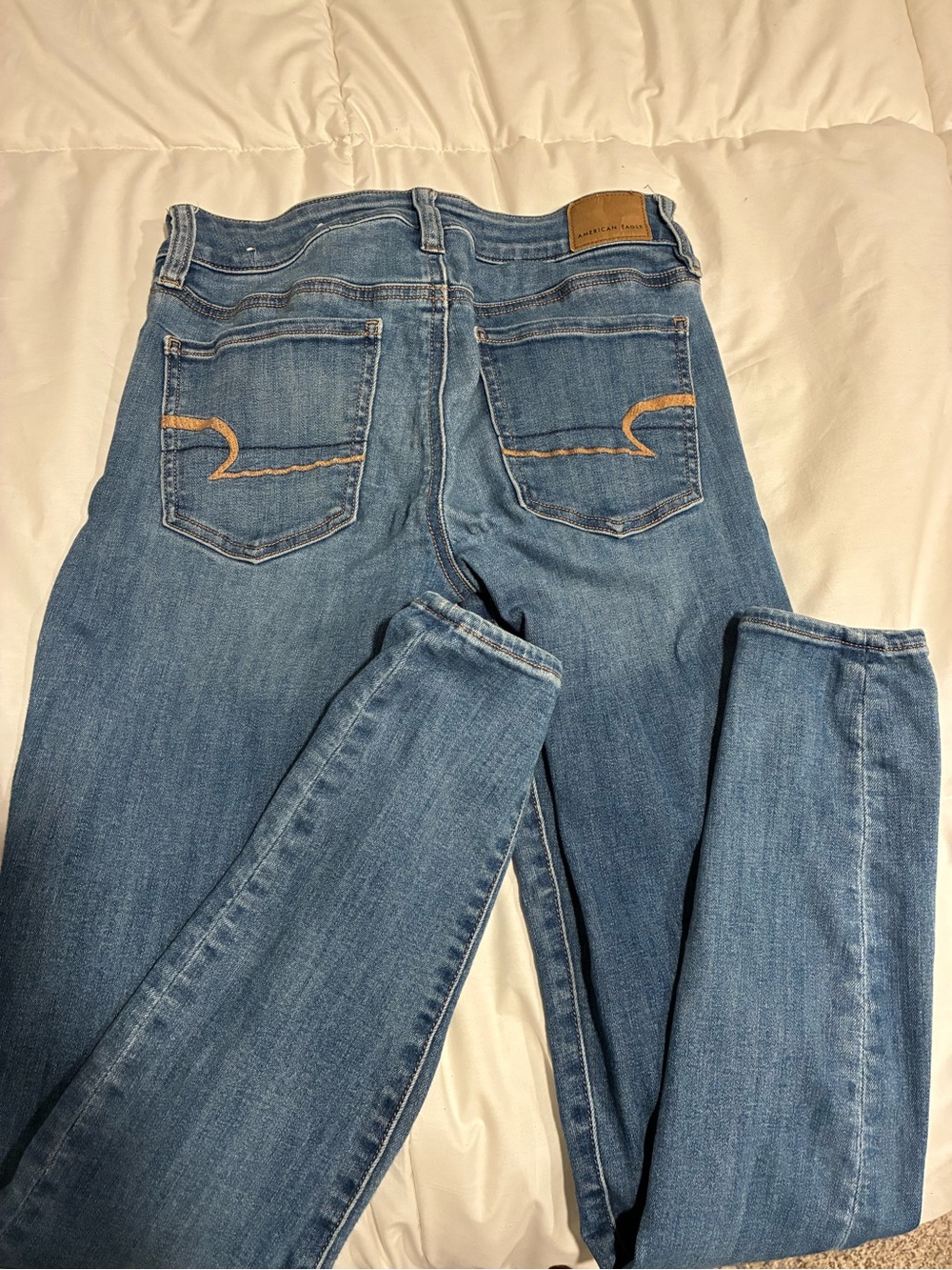 American Eagle Outfitters Women's Light Blue Skinny Jeans